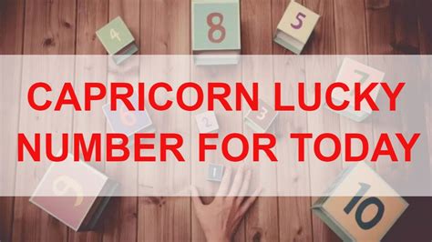 lucky lotto numbers today capricorn